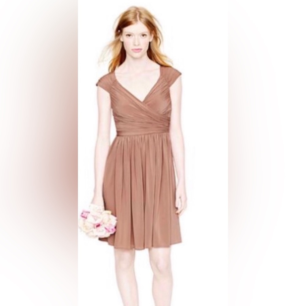 J Crew Matilda Dress in Liquid Jersey 41752 Wild Mushroom NWT size 8